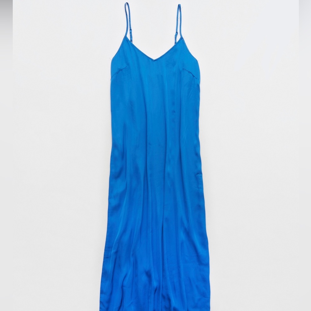 Aerie Satin Midi Slip Size Small